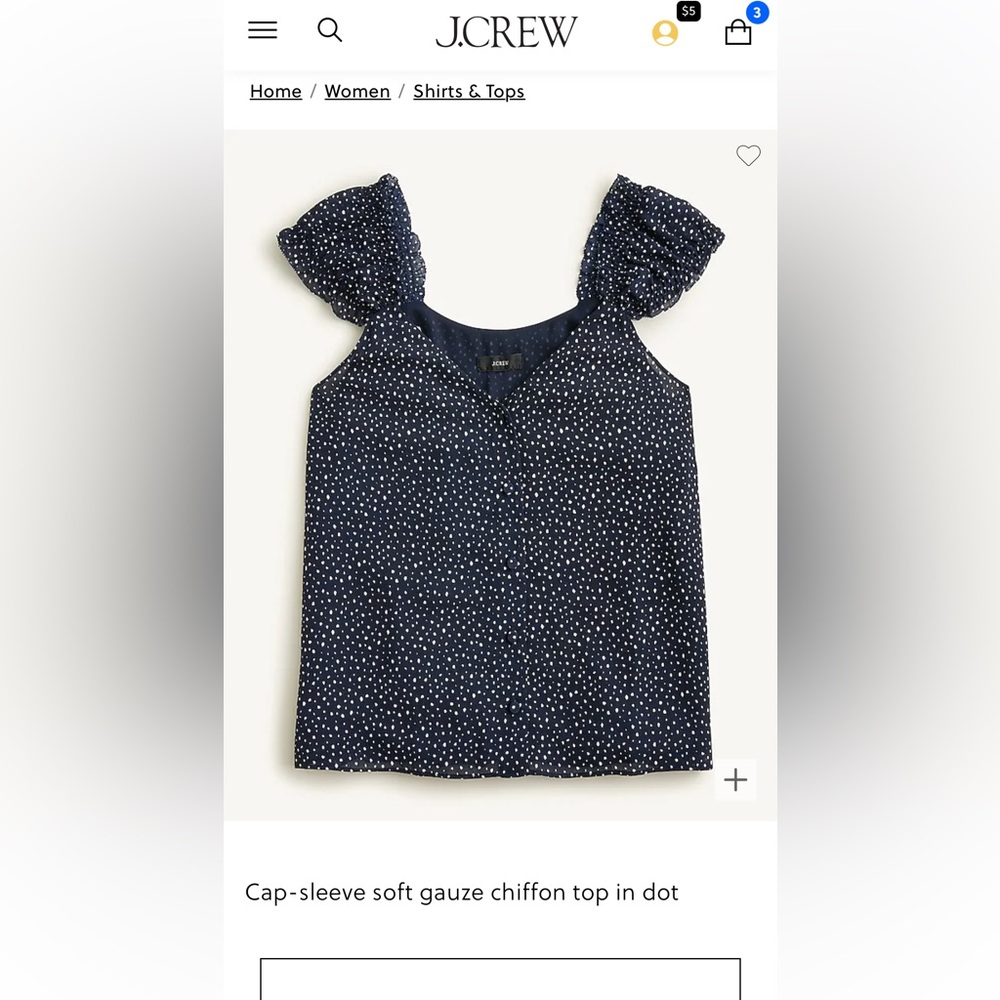Cap sleeve blouse